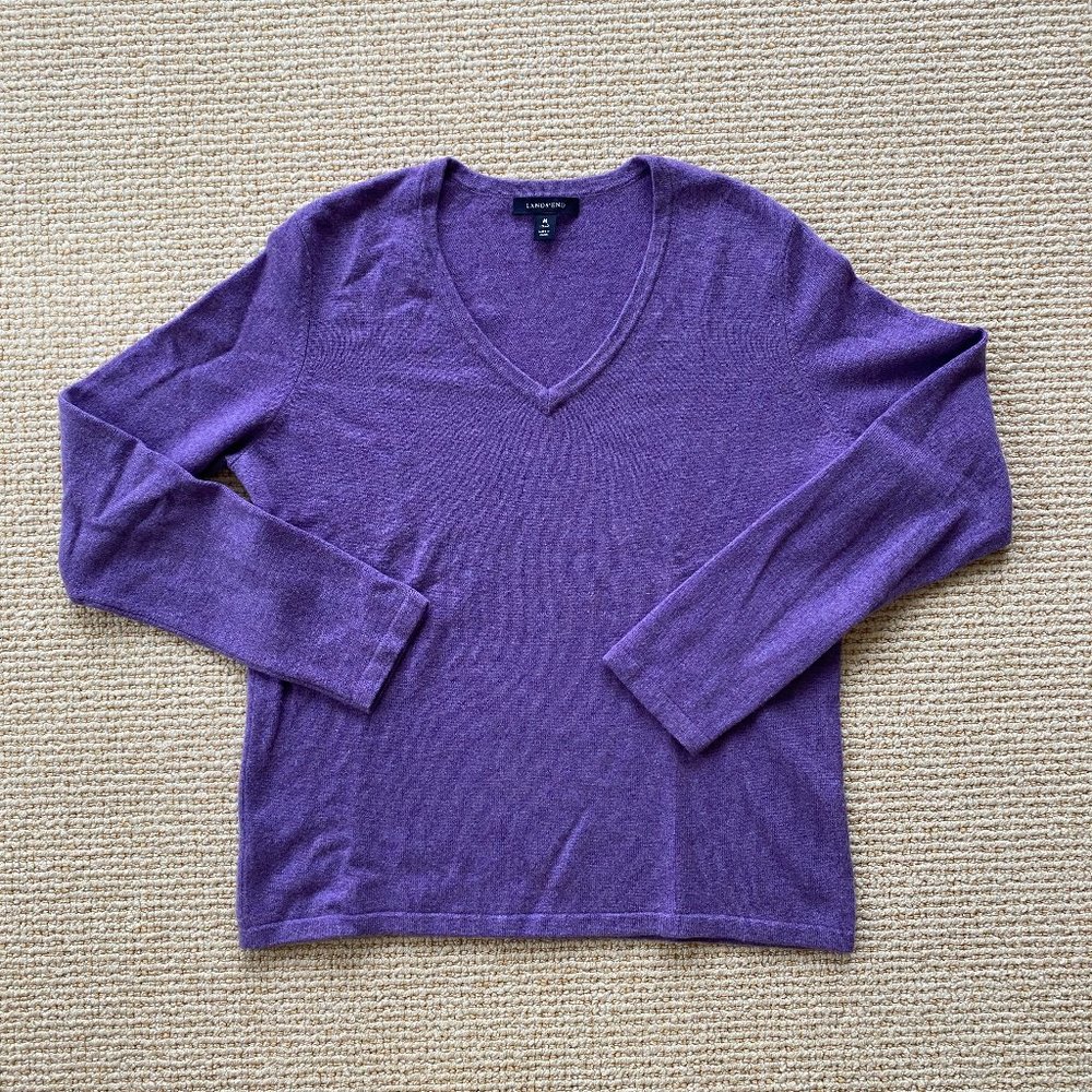 Lands End Purple Sweater